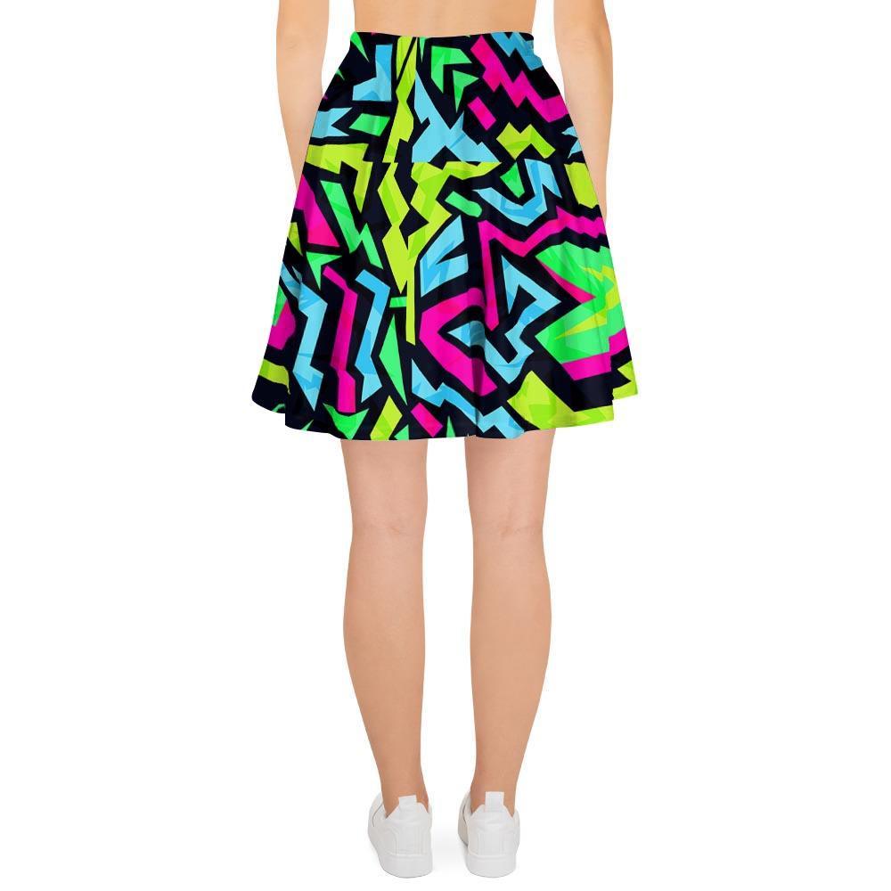 Abstract Graffiti Geometric Women's Skirt-grizzshop