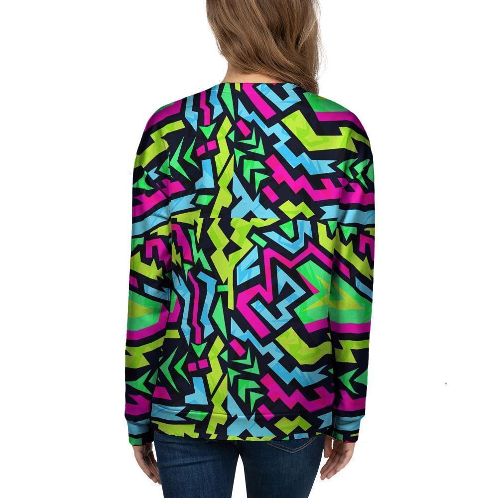 Abstract Graffiti Geometric Women's Sweatshirt-grizzshop