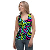 Abstract Graffiti Geometric Women's Tank Top-grizzshop