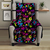 Abstract Graffiti Girlish Spray Paint Print Pattern Armchair Protector-grizzshop