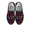 Abstract Graffiti Girlish Spray Paint Print Pattern Black Slip On Shoes-grizzshop