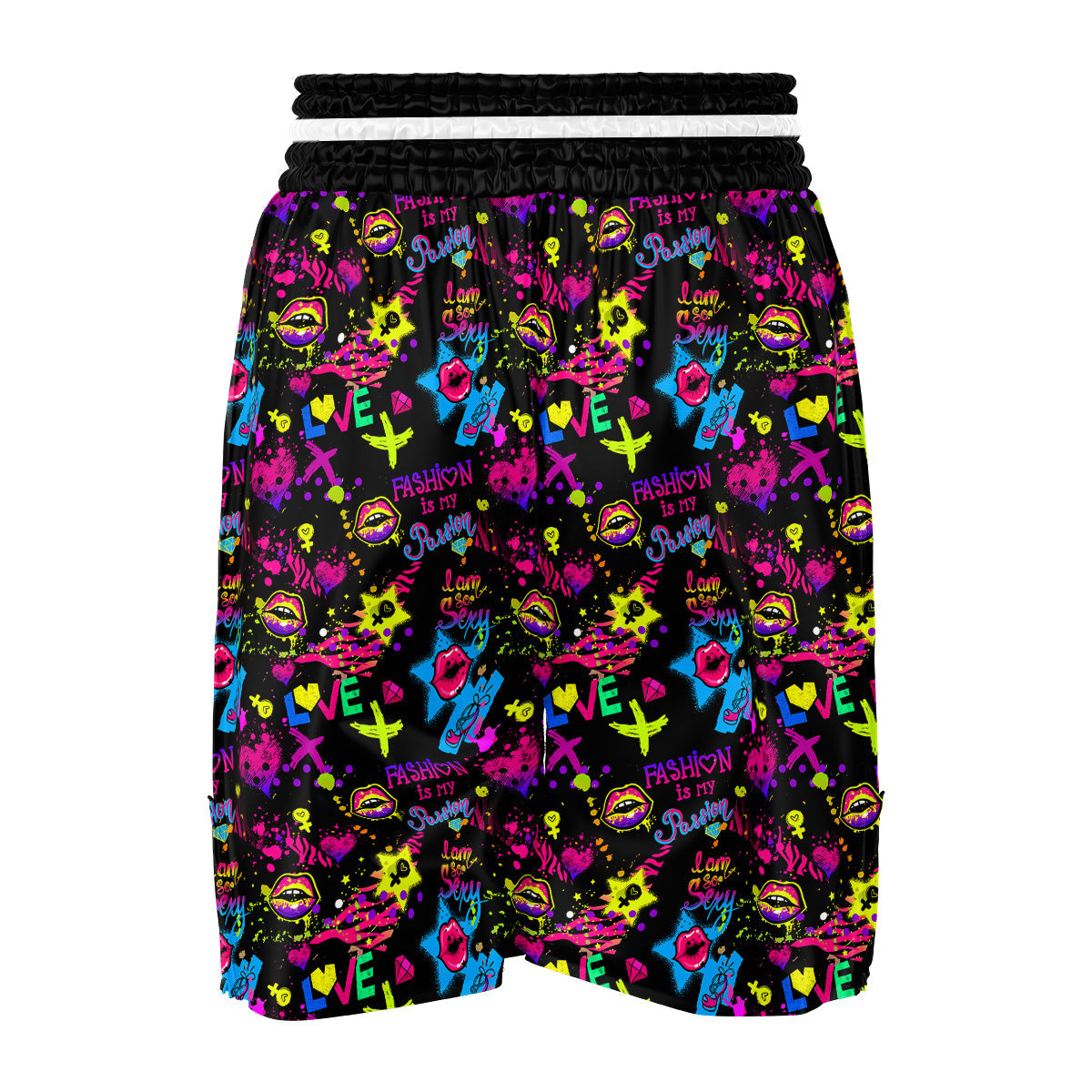 Abstract Graffiti Girlish Spray Paint Print Pattern Boxing Shorts-grizzshop