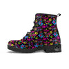 Abstract Graffiti Girlish Spray Paint Print Pattern Leather Boots-grizzshop