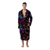 Abstract Graffiti Girlish Spray Paint Print Pattern Men's Robe-grizzshop