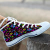 Abstract Graffiti Girlish Spray Paint Print Pattern White High Top Shoes-grizzshop