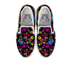 Abstract Graffiti Girlish Spray Paint Print Pattern White Slip On Shoes-grizzshop