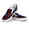 Abstract Graffiti Girlish Spray Paint Print Pattern White Slip On Shoes-grizzshop