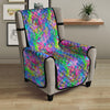 Abstract Graffiti Hand Drawing Neon Retro Print Pattern Armchair Protector-grizzshop