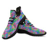 Abstract Graffiti Hand Drawing Neon Retro Print Pattern Black Athletic Shoes-grizzshop