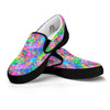 Abstract Graffiti Hand Drawing Neon Retro Print Pattern Black Slip On Shoes-grizzshop