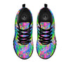 Abstract Graffiti Hand Drawing Neon Retro Print Pattern Black Sneaker-grizzshop