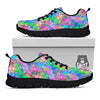 Abstract Graffiti Hand Drawing Neon Retro Print Pattern Black Sneaker-grizzshop