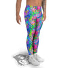 Abstract Graffiti Hand Drawing Neon Retro Print Pattern Men's Leggings-grizzshop