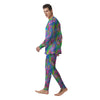 Abstract Graffiti Hand Drawing Neon Retro Print Pattern Men's Pajamas-grizzshop