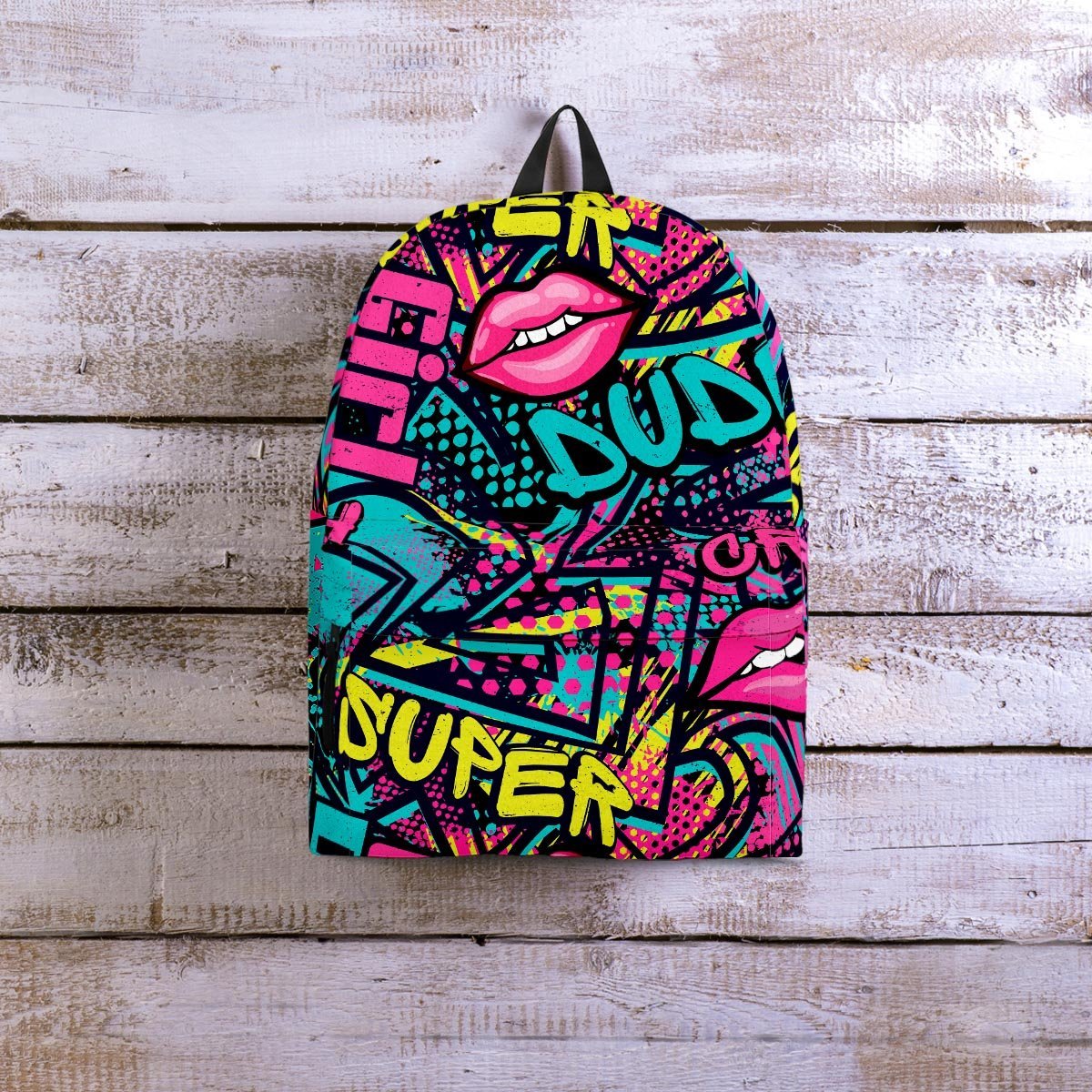 Abstract Graffiti Hiphop Lip Backpack-grizzshop