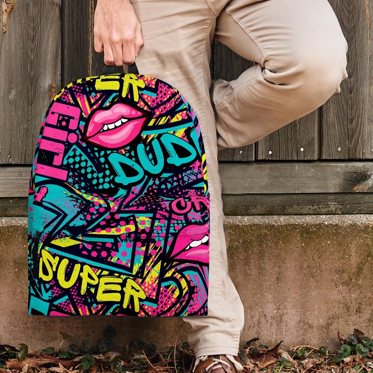 Abstract Graffiti Hiphop Lip Backpack-grizzshop