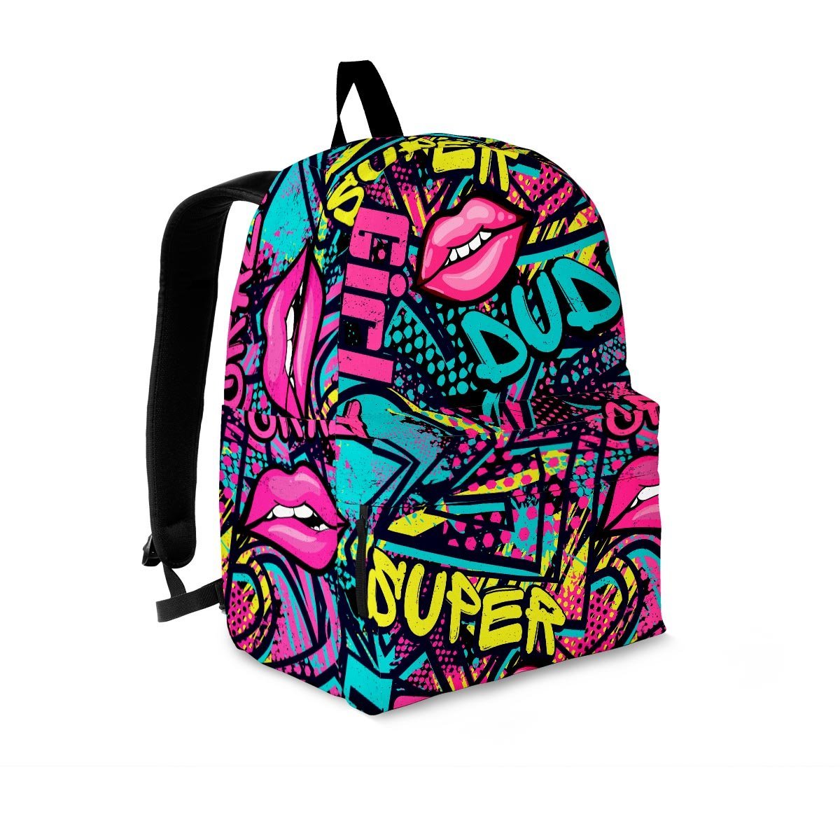 Abstract Graffiti Hiphop Lip Backpack-grizzshop