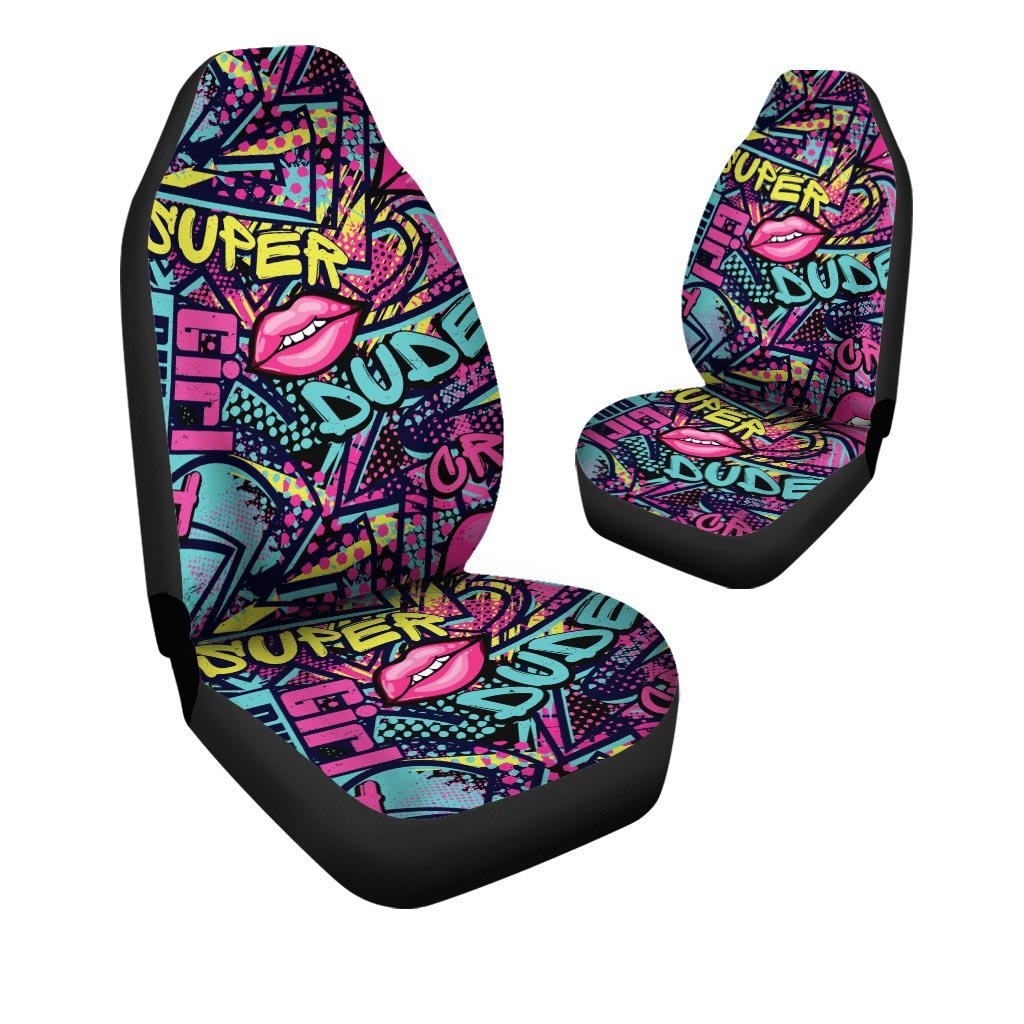 Abstract Graffiti Hiphop Lip Car Seat Covers-grizzshop