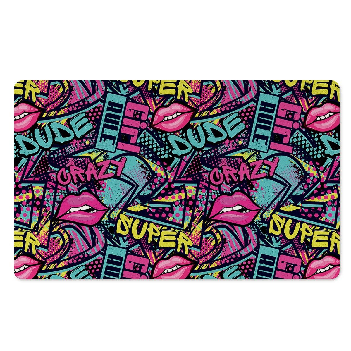 Abstract Graffiti Hiphop Lip Door Mat-grizzshop