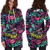 Abstract Graffiti Hiphop Lip Hoodie Dress-grizzshop