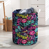 Abstract Graffiti Hiphop Lip Laundry Basket-grizzshop