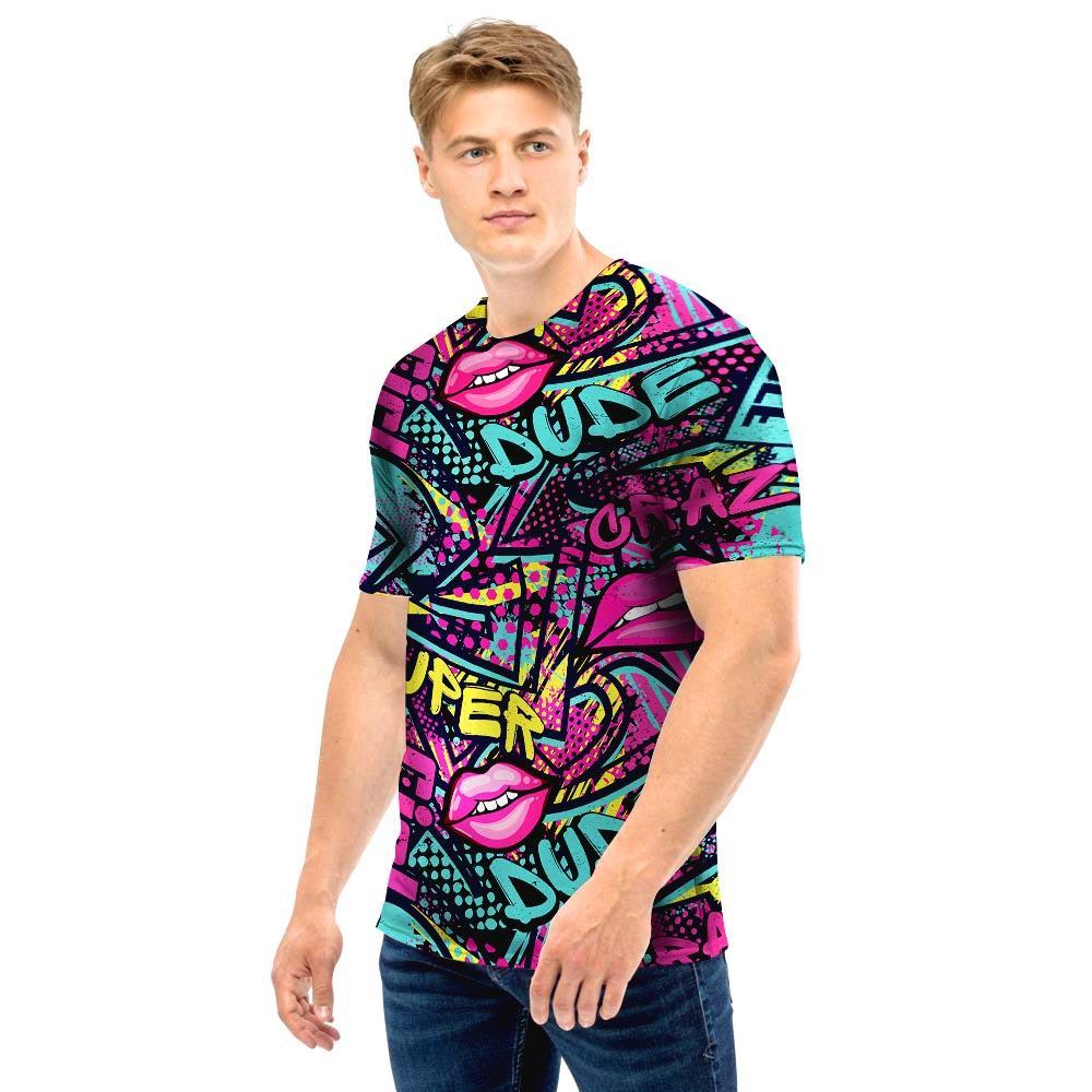 Abstract Graffiti Hiphop Lip Men T Shirt-grizzshop