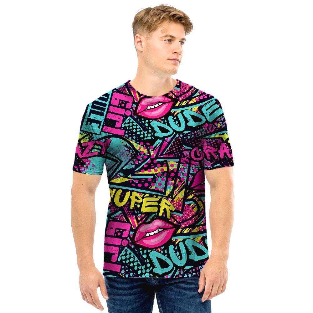 Abstract Graffiti Hiphop Lip Men T Shirt-grizzshop