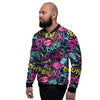 Abstract Graffiti Hiphop Lip Men's Bomber Jacket-grizzshop