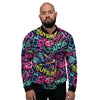 Abstract Graffiti Hiphop Lip Men's Bomber Jacket-grizzshop