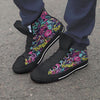 Abstract Graffiti Hiphop Lip Men's High Top Shoes-grizzshop