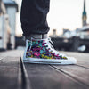 Abstract Graffiti Hiphop Lip Men's High Top Shoes-grizzshop