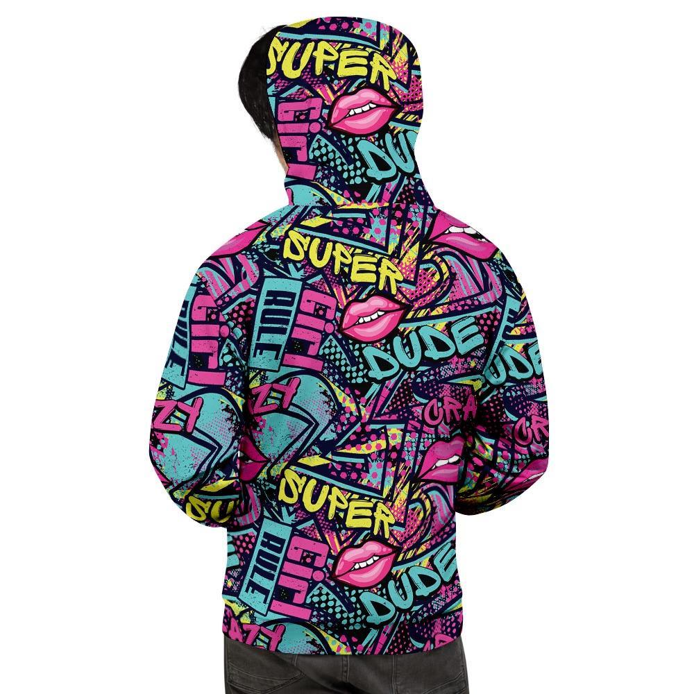 Abstract Graffiti Hiphop Lip Men's Hoodie-grizzshop