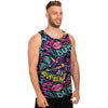 Abstract Graffiti Hiphop Lip Men's Tank Tops-grizzshop