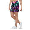 Abstract Graffiti Hiphop Lip Mini Skirt-grizzshop