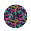 Abstract Graffiti Hiphop Lip Round Rug-grizzshop