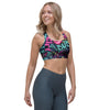 Abstract Graffiti Hiphop Lip Sports Bra-grizzshop