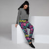 Abstract Graffiti Hiphop Lip Women's Joggers-grizzshop