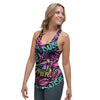 Abstract Graffiti Hiphop Lip Women's Racerback Tank Top-grizzshop