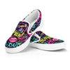 Abstract Graffiti Hiphop Lip Women's Slip On Sneakers-grizzshop