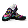 Abstract Graffiti Hiphop Lip Women's Slip On Sneakers-grizzshop