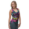 Abstract Graffiti Hiphop Lip Women's Tank Top-grizzshop