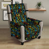 Abstract Graffiti Neon Monsters Print Pattern Armchair Protector-grizzshop