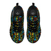 Abstract Graffiti Neon Monsters Print Pattern Black Sneaker-grizzshop