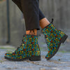 Abstract Graffiti Neon Monsters Print Pattern Leather Boots-grizzshop