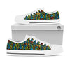 Abstract Graffiti Neon Monsters Print Pattern White Low Top Shoes-grizzshop