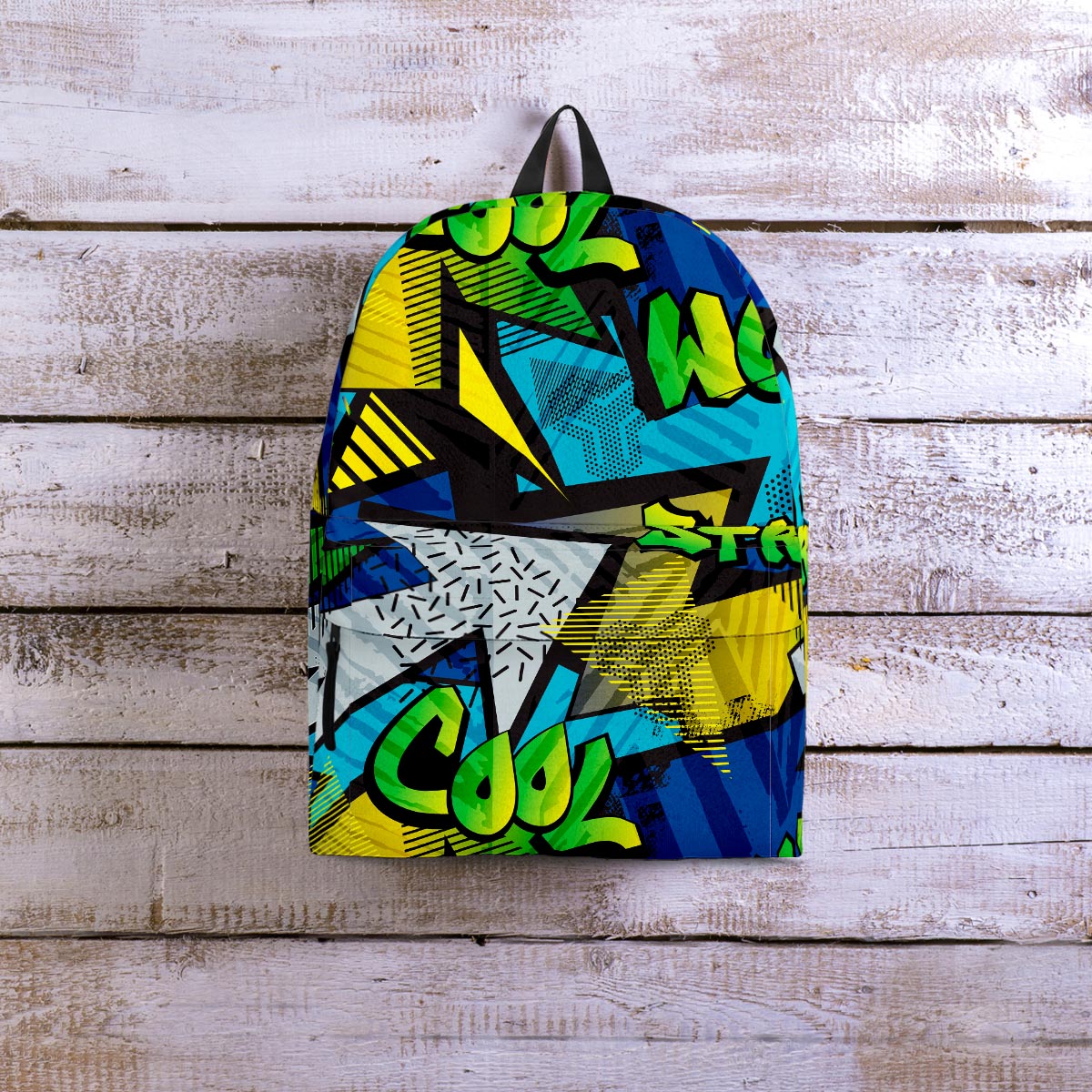Abstract Graffiti Print Backpack-grizzshop