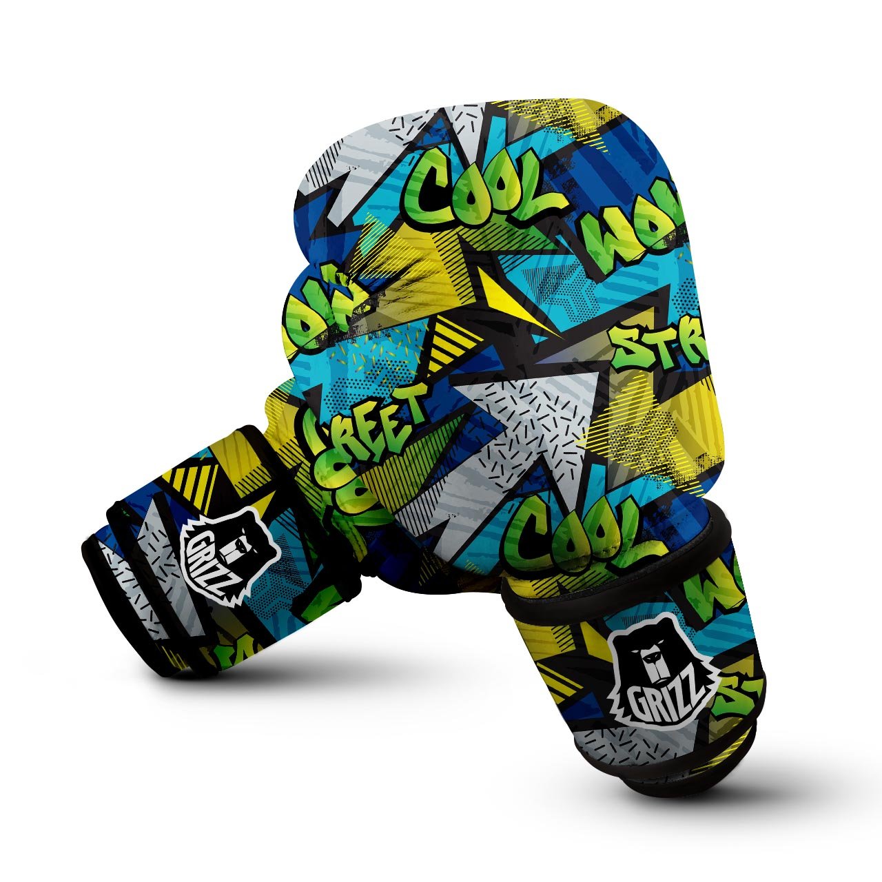 Abstract Graffiti Print Boxing Gloves-grizzshop