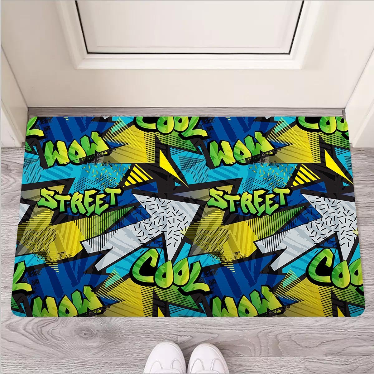 Abstract Graffiti Print Door Mat-grizzshop