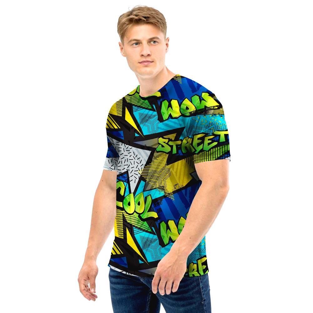 Abstract Graffiti Print Men T Shirt-grizzshop