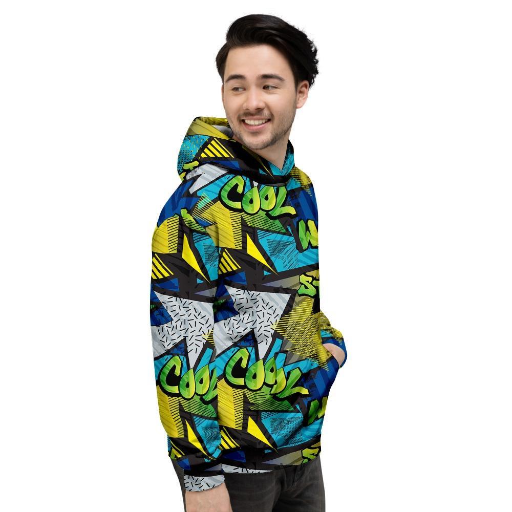 Abstract Graffiti Print Men's Hoodie-grizzshop